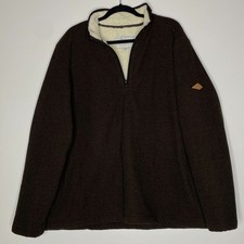 Orvis Sherpa Lined Quarter Zip Sweater Men's Size XXL