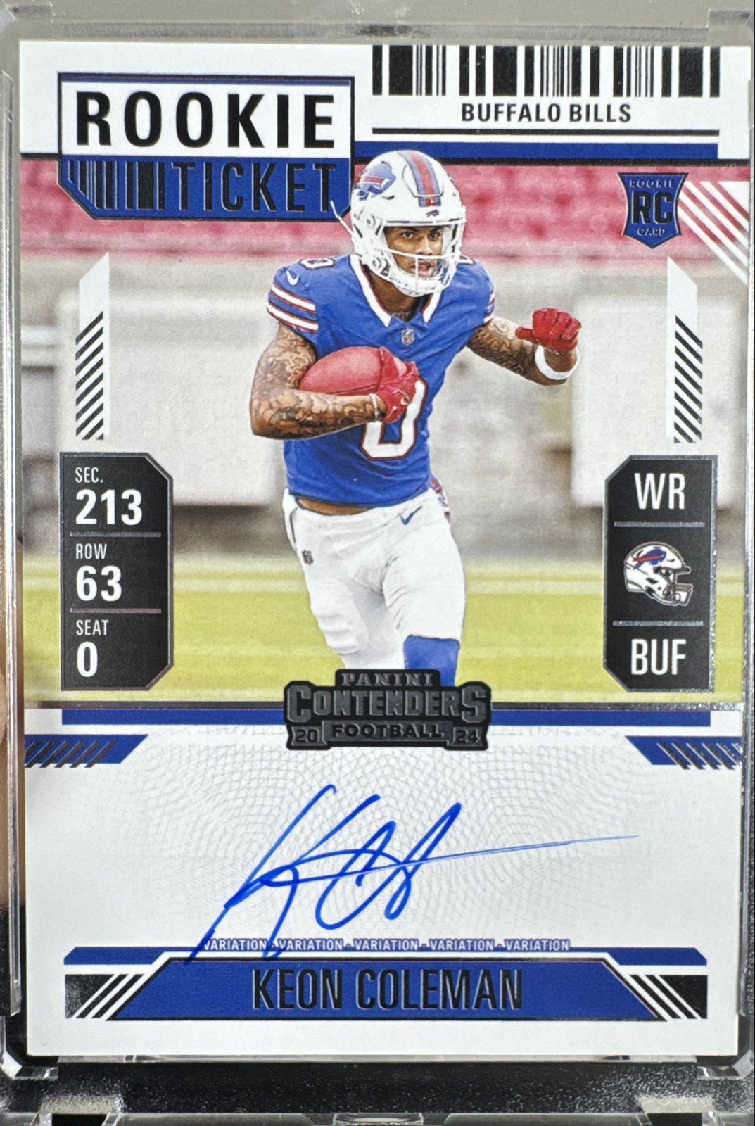 2024 Contenders - Rookie Ticket RPS Variation Keon Coleman #117 Hobby (AU, RC)