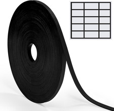 Black Magnetic Tape Roll Thin Strips, 1Roll 0.24 Inch X 50 Feet, Flexible Magnet