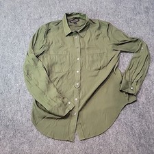BANANA REPUBLIC Dillon Classic Fit Roll-Tab Pocket Button Up Shirt Blouse Sz S