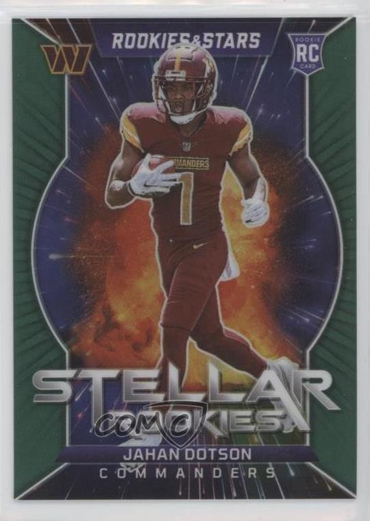 2022 Panini Rookies & Stars Stellar Green Prizm 3/5 Jahan Dotson #SR-4 RC 0g70
