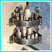 Corner Shower Caddy Suction Cup Shower Shelf Corner No Drilling Bathroom Show...