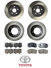 2003-2009 LEXUS GX470 GENUINE OEM FRONT & REAR BRAKE ROTORS TCMC PADS & SHIMS