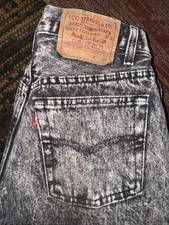 Vintage Levi's 501 Classic 5-Button Jeans 28x36 Acid Wash Retro Rare Denim 90 s