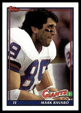 1991 Topps Mark Bavaro New York Giants #35