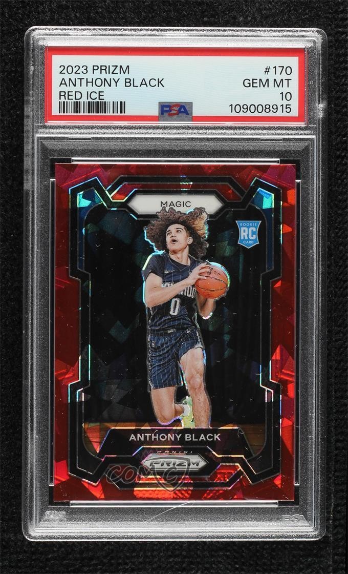 2023-24 Panini Prizm Red Ice Prizm Anthony Black #170 PSA 10 GEM MT 14t3