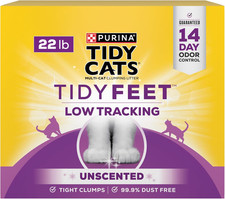Purina Tidy Cats Tidy Feet Clumping Low Tracking Cat Litter with Odor Control  