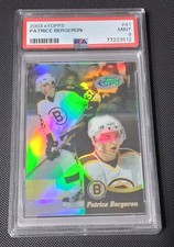 #41 Patrice Bergeron Rookie Encased 2003-04 Topps ETopps PSA 9