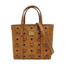 MCM Toni Classic Monogram Print Tote Crossbody Shopping Bag - Fair #GI8K6E