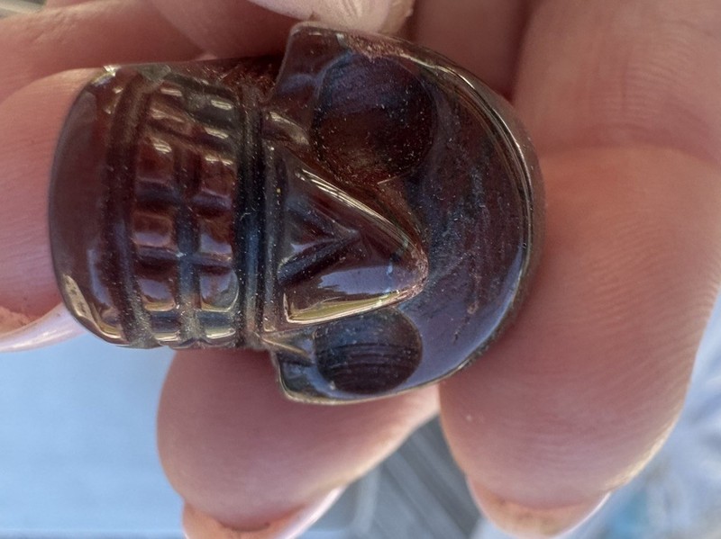 Carved Gemstone Skulls, Mini Skull