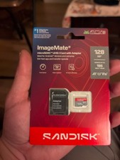 New SanDisk ImageMate 128gb microSDXC UHS-I Card with adapter SDSQUVQ-128G-AW6KA