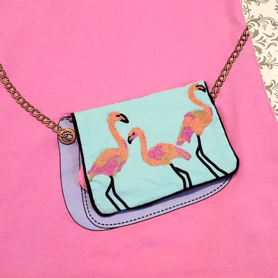 Vintage Y2K Pink Flamingo Jessica Simpson Tank Top Baby Tee - Image 2 of 4