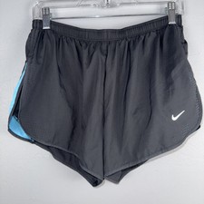 NWT Nike Fit Dry Black Blue Dark Gray Athletic Shorts Womens Large Running