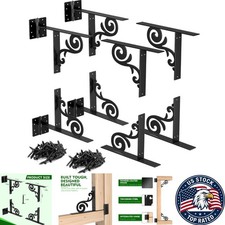 Elegant Anti-Sag Gate Kit with Decorative Cutouts - 2 Sets for Wooden Gates