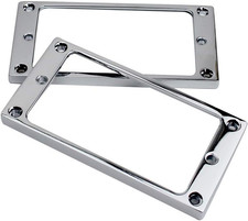 Flat Metal Humbucker Pickup Mounting Ring Set - Bridge Neck Pickups