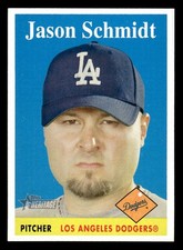 2007 Topps Heritage #152 Jason Schmidt Card Los Angeles Dodgers
