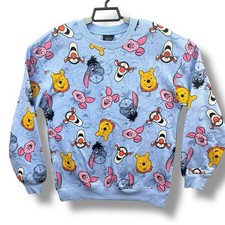 Women s Winnie The Pooh Friends Allover Graphic Sweatshirt Small 4-6