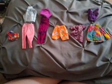 Barbie Vintage Dolls, Clothes Accessories Set Shorts Skirt Tops Bathing Suit