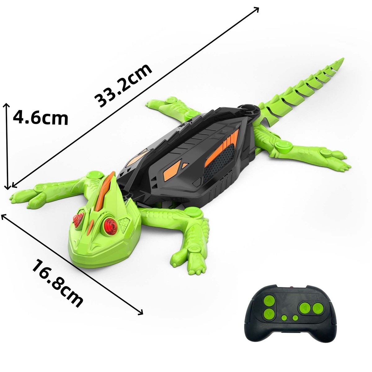 Wall-climbing Gecko, Remote Control Toy, Electric Lizard Toy With LED Glowing Eyes, 360 - View #3