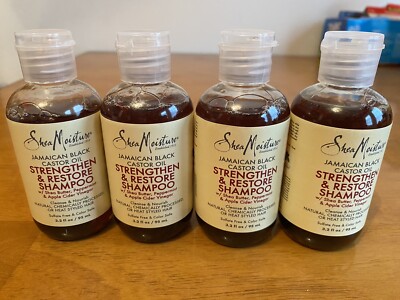 Castor oil Shea  Moisture Jamaican Black Shampoo Strenghten & Restore 3.2 Fl Oz
