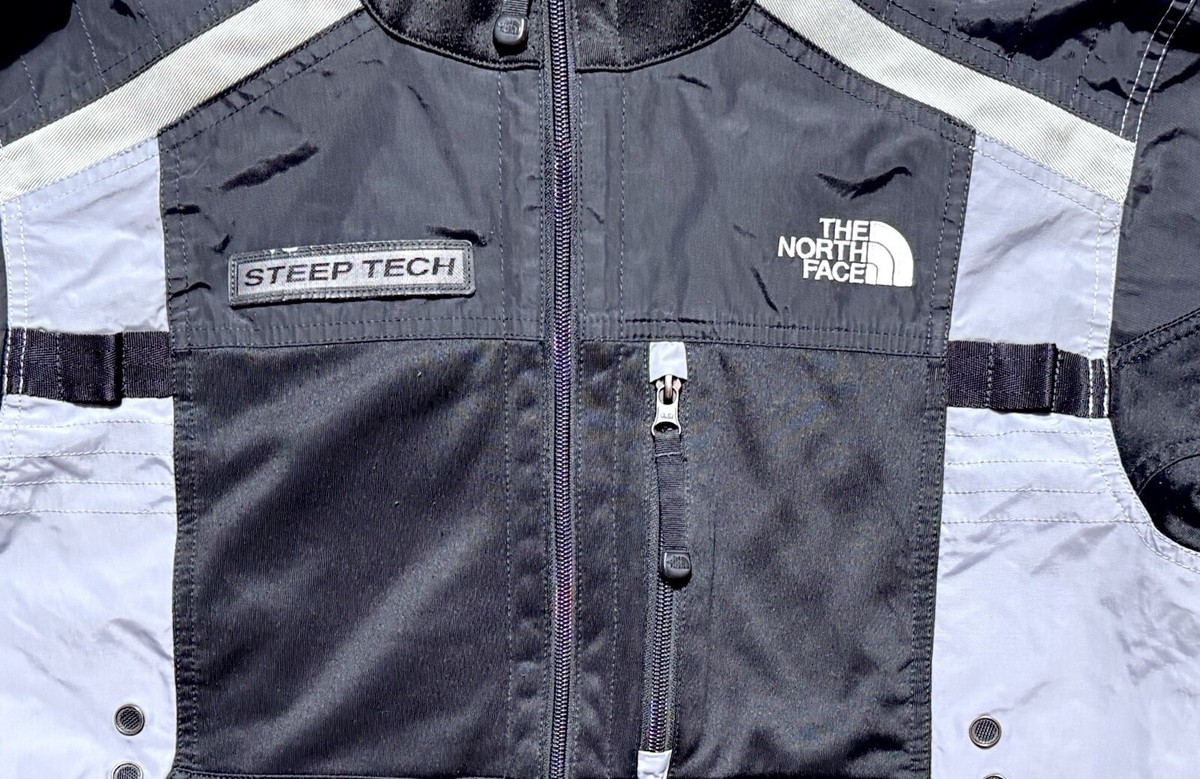 Men's The North Face Steep Tech Black Grey Ski Jacket sz M | eBay