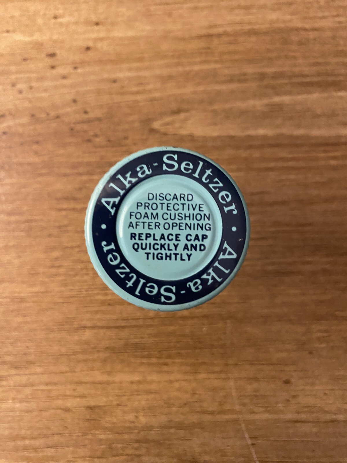 Vintage Alka Seltzer Glass Jar Metal Lid Advertising
