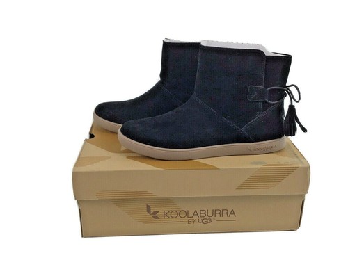 UGG Koolaburra - Skyller Suede Tassel Ankle Boots Black Women's Size US 7M - Picture 2 of 5