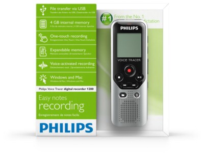 Philips Voice Tracer Digital Voice Recorder DVT1200-Brand New-Original Package