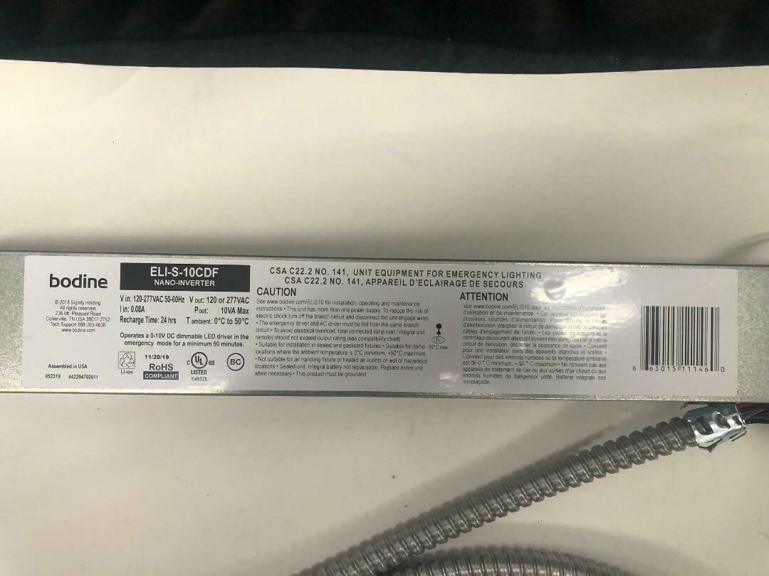 Bodine+ELIS10CDF+10W+120277VAC+Emergency+Lighting+Inverter for sale