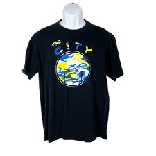 Golden State Warriors Shirt Men Large Black NBA The City Basketball Graphic Tee
