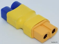 No Wires Connector: Male EC3 to XT60 / XT-60 Female (Turnigy / Zippy )