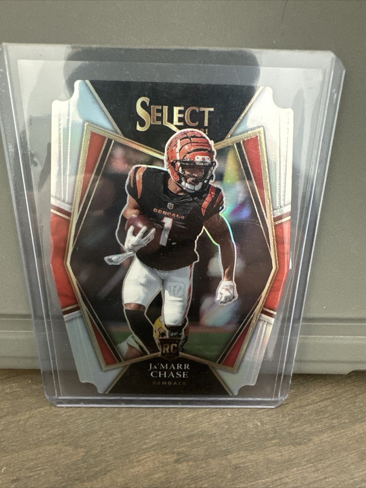 2021 Select JaMarr Chase RC Premier Level Silver Prizm Die Cut #147