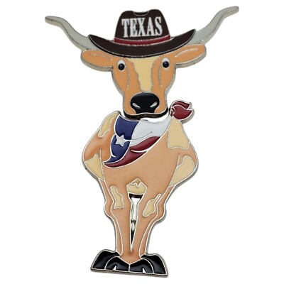 Texas Longhorn Bull Bobblehead Fridge Refrigerator Magnet Souvenir Wiggle Jiggle