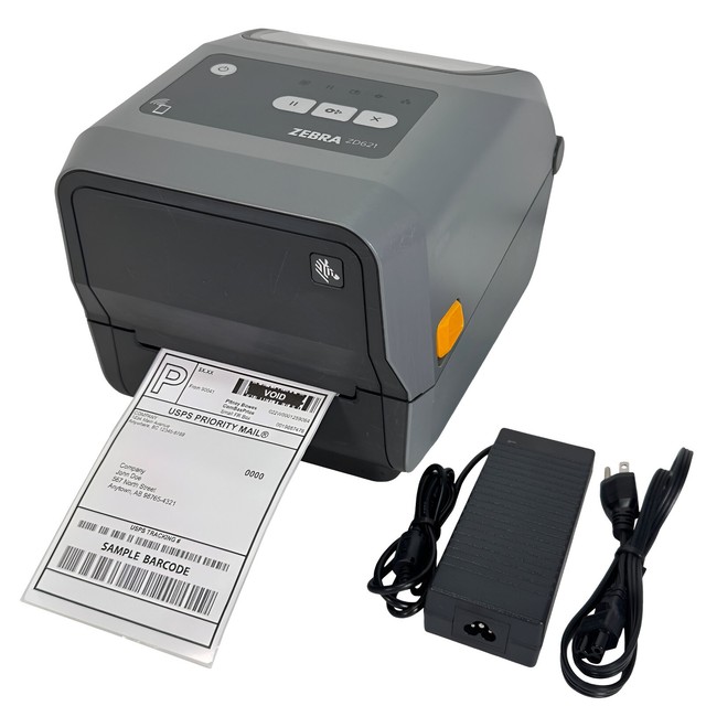 TESTED Zebra ZD621 Thermal Transfer Label Printer 300 dpi USB Ethernet Bluetooth