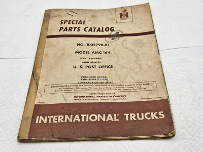 International Harvester IH AMC-164 US Post Office Trucks Parts Catalog Pub 1963?