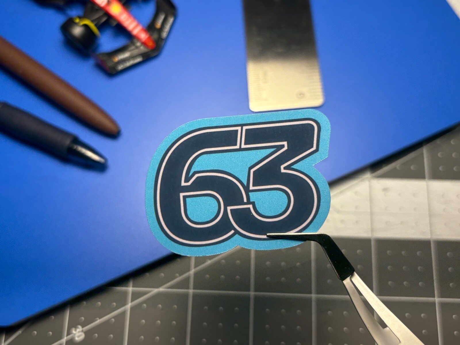 2025 F1 George Russell 63 Driver Number Sticker | eBay