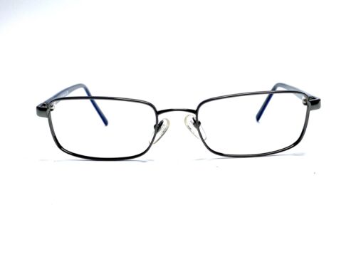 New Prada Silver Rectangular Glasses Blue Temples Italy VPR60G 5AV-101 52 18 135