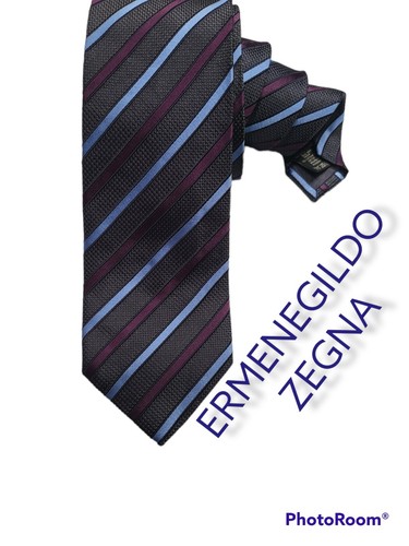 ERMENEGILDO ZEGNA EXQUISITE ITALIAN WOVEN SILK /COTTON NECKTIE 👔NWT $235