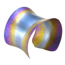 Giampouras  5051 ~ Anodized Colored Titanium Large Cuff Bracelet