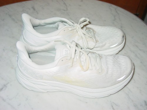 Mens Hoka One One Clifton 8 White 1119393 Running Shoes! Size 10 - Picture 2 of 13