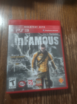 Untested Infamous PlayStation 3, 2009 Greatest No Manual Hits - Clean - Tested
