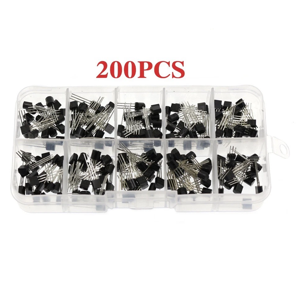 TO-92 Transistor Sortiment Kit 10 Wert 200 Stück BC337 BC547 NPN/PNP Transistoren - Bild 3 von 4