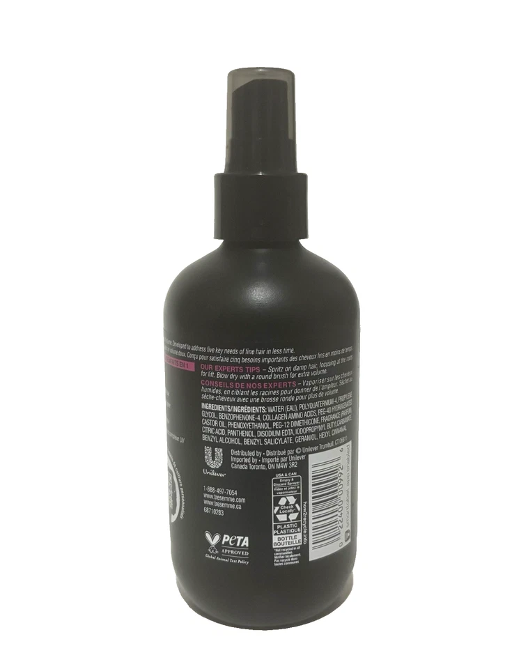 TRESemme One Step Volumen 5 en 1 Bruma para Cabello Fino, 8 fl oz Foto 2 de 3