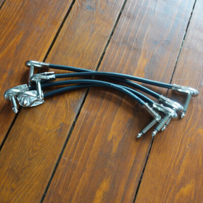 4x Effekte Fx Pedal abgewinkelt Patchkabel Verbindungen Profi Qualität