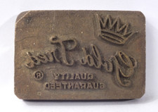 GOLD TRED QUALITY GUARANTEED: Brass Leather Stamp: TJ Edwards Millers Falls