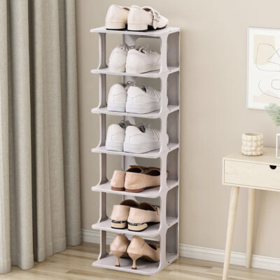 Plastic Shoe Storage Rack Layers Shoe Slots Footwear Organizer Shelf  Entryway UK
