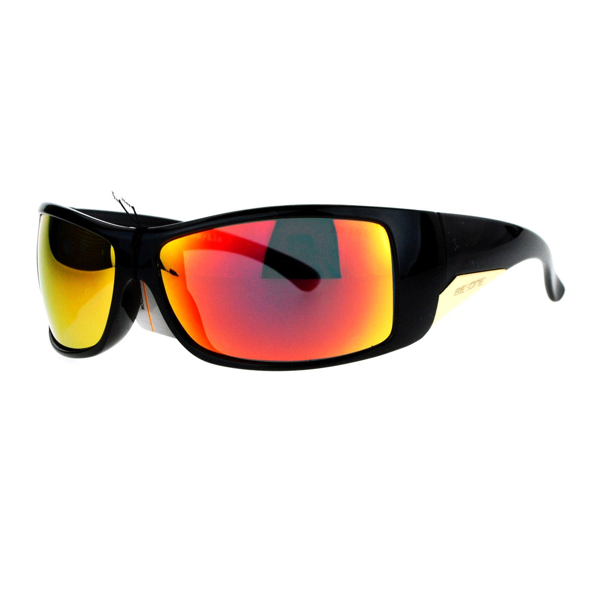 Be One Polarized Sunglasses Mens Oversized Wrap Shield  display picture 2