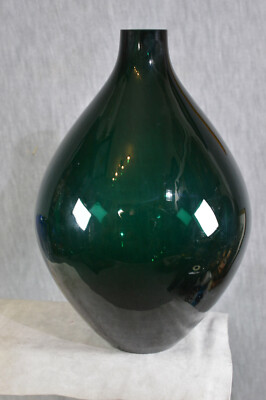 DUNKELGRÜNE DESIGN GLAS VASE