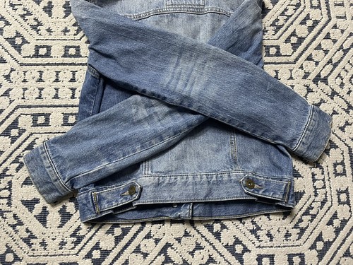 Junior Ladies Mudd Shredded Ripped Jeans Denim Jacket. Size Medium - Picture 21 of 23