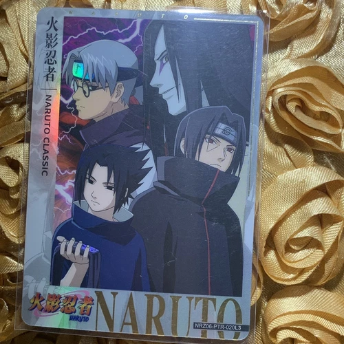 Tarjeta holográfica Sasuke Uchiha + Itachi Uchiha NARUTO anime clásico Waifu niña ACG